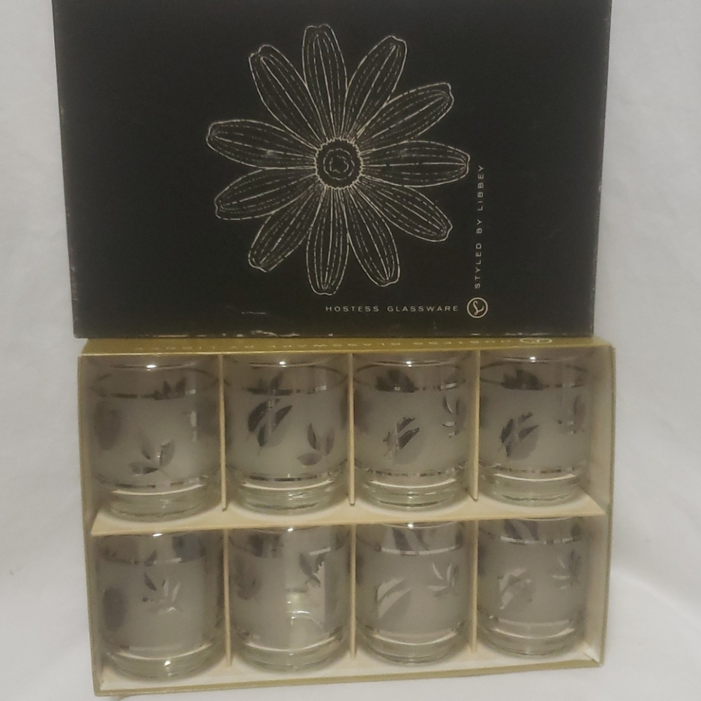 Vintage Hostess Glassware by Libbey Silver Foliage